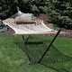 preview thumbnail 26 of 71, Sunnydaze Rope Hammock with 12-Foot Stand, Hammock Pad & Pillow