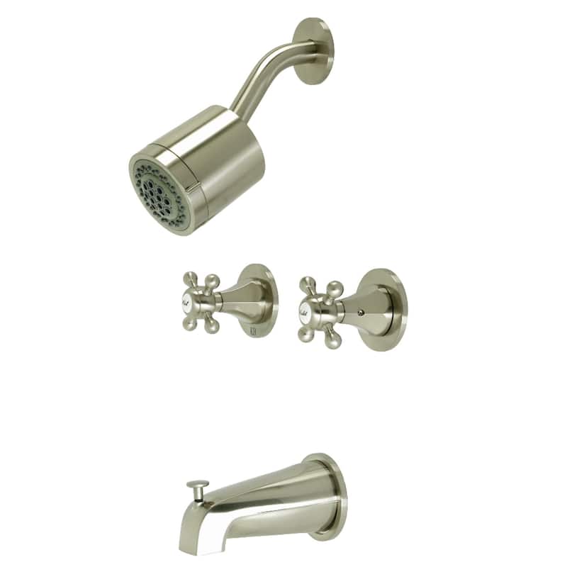 Kingston Brass Metropolitan Two-Handle Tub and Shower Faucet - Brushed Nickel