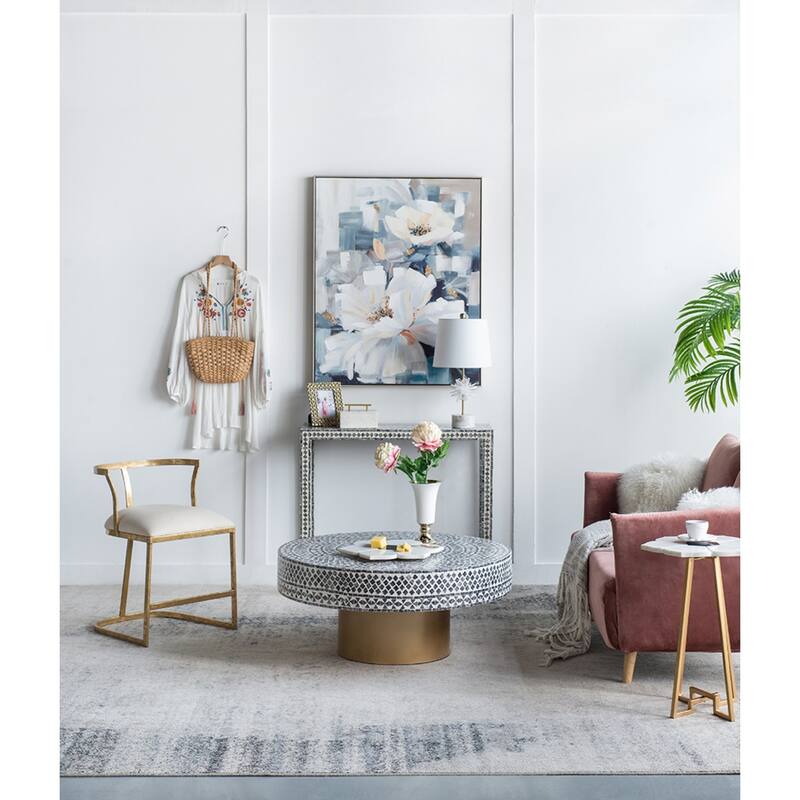 Barrel Back Chair with Cushion - 27" - Gold