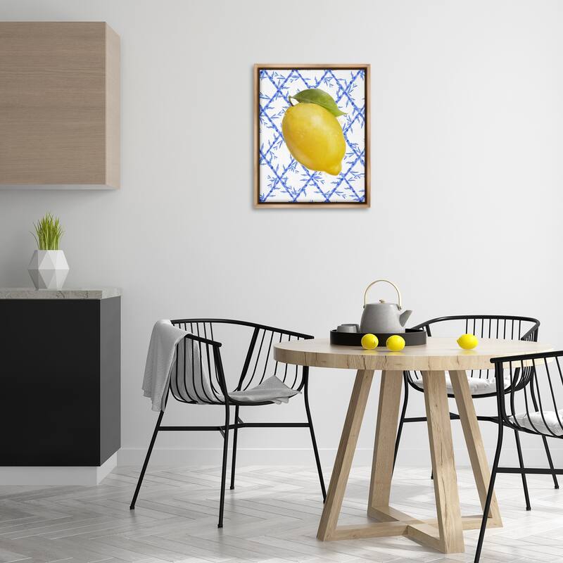 Stupell Lemon Over Bamboo Vines Framed Floater Canvas Wall Art Design By Matthew Piotrowicz