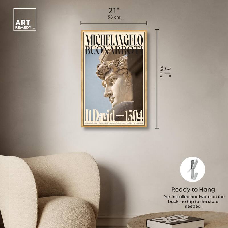 David in Marble Canvas by Art Remedy