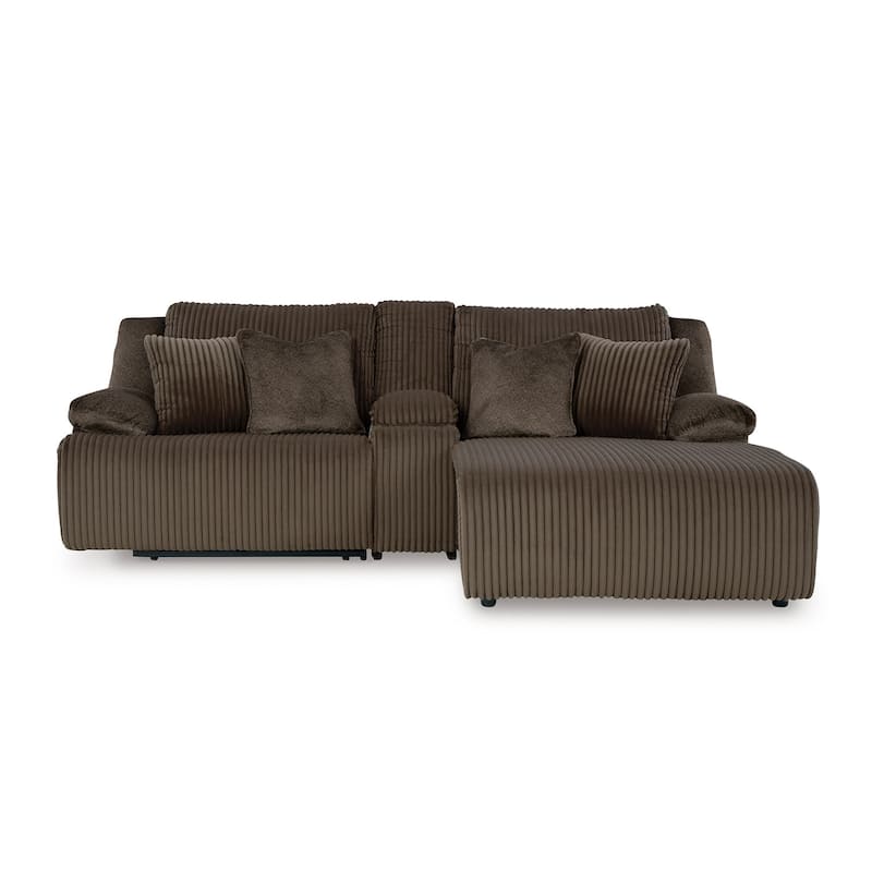 Signature Design by Ashley Top Tier 3-Piece Reclining Sectional with Chaise - 105"W x 74"D x 41"H