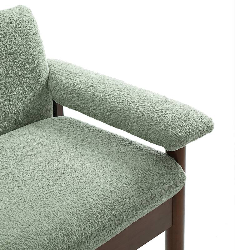 Christopher Knight Home - Arlo Modern Upholstered 2-Seater Loveseat with Armrest Pillows and Rubberwood Frame