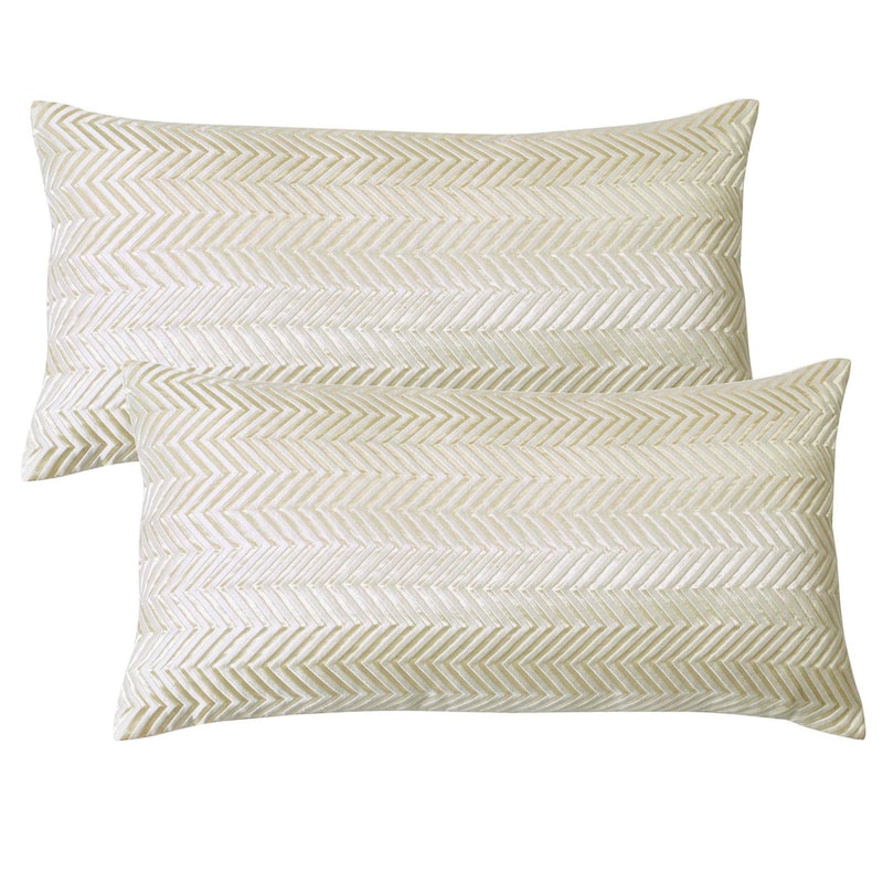 Jacquard Lumber Pillow Shell 2 Piece Set, 14" x 26", NO INSERT