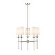 preview thumbnail 4 of 3, Emily 5 Light Chandelier - Brushed Nickel