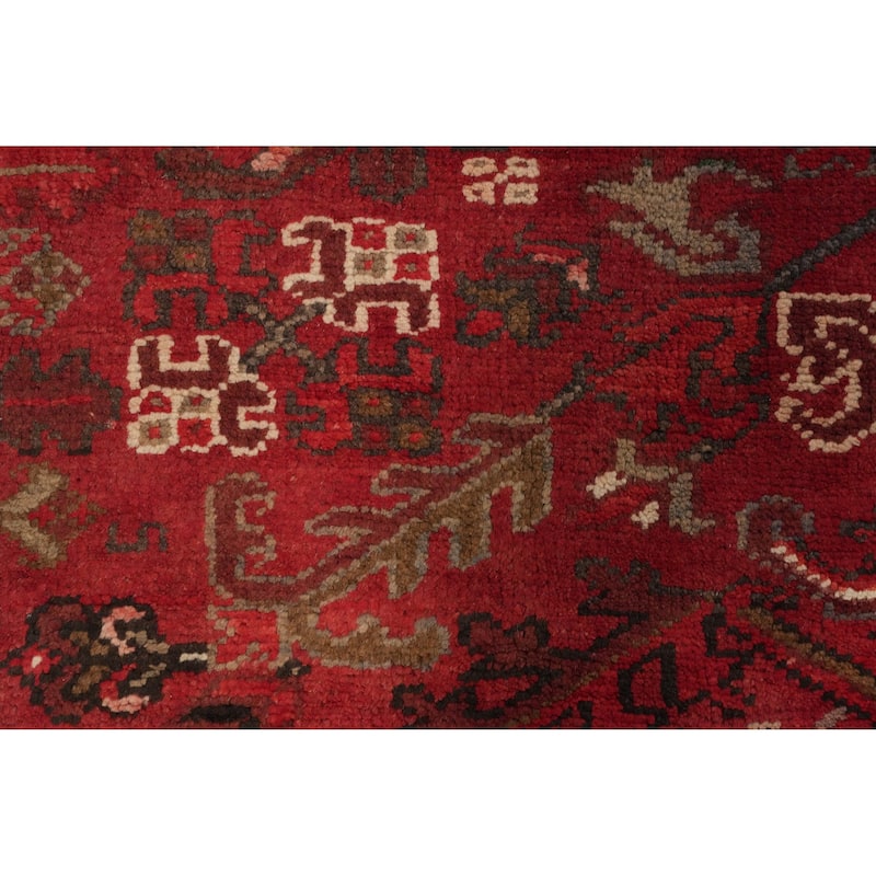 Hand Knotted Oriental 100% Wool Carpet Traditional Medallion Red Heriz Area Rug - 12' 7'' X 10' 1''