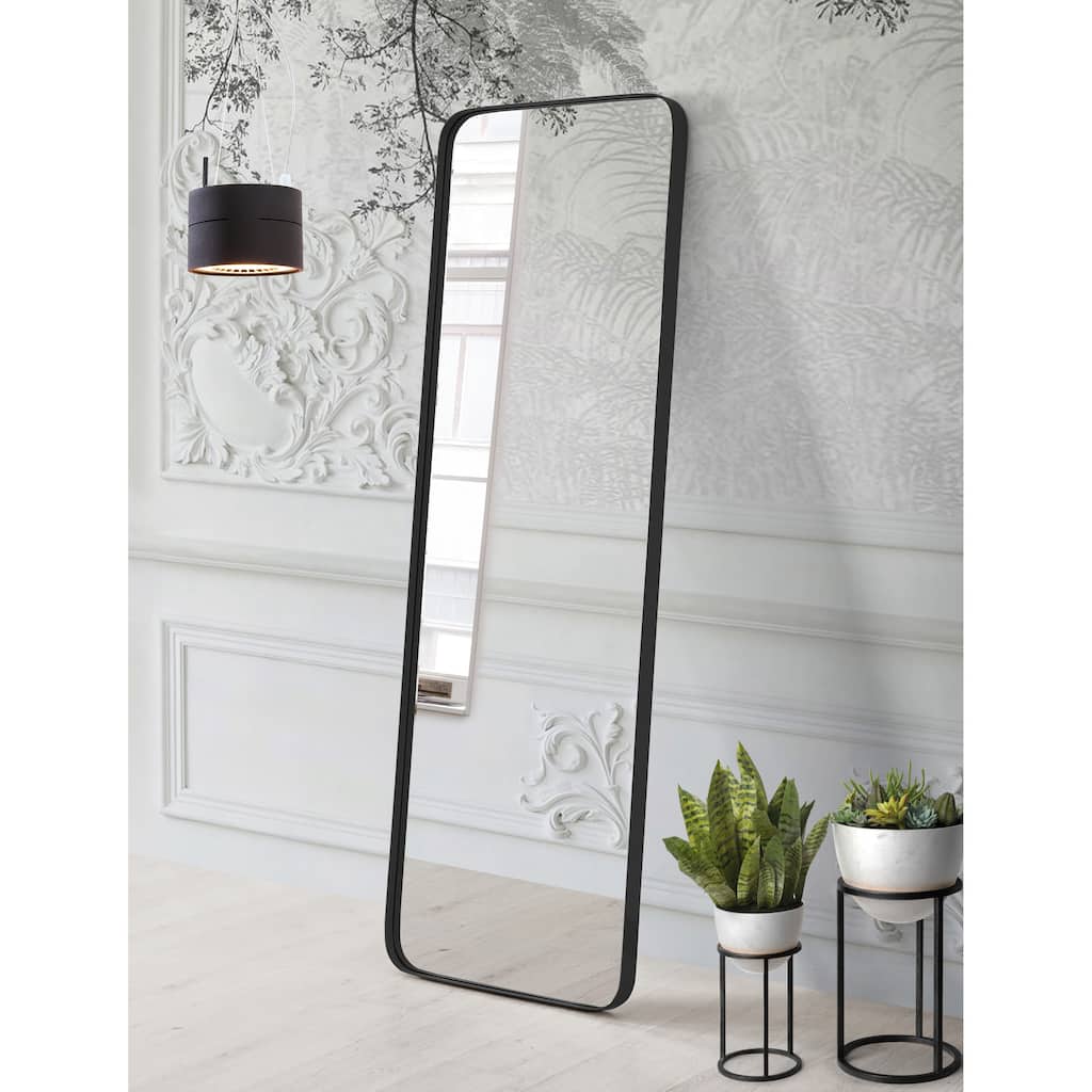 SPACE-IN Large Black Wall and Floor Mirror 65 X 22 Inches