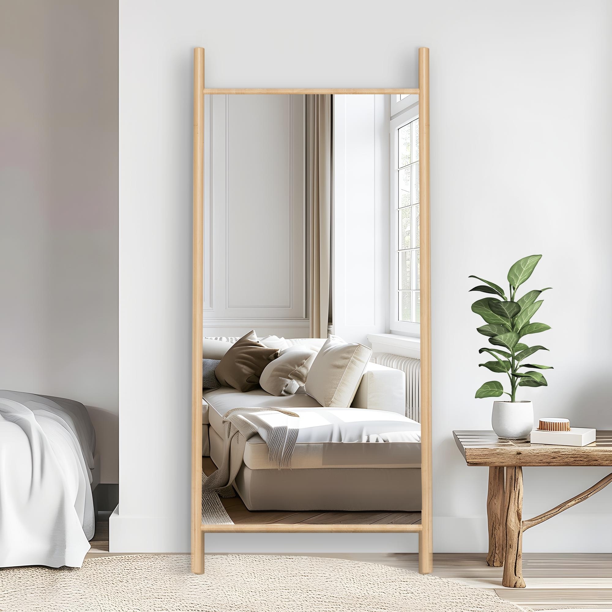 鏡 LADDER MIRROR Natural / IDEE ☆LADDER MIRROR Natural｜スタンドミラー｜IDEE SHOP Online