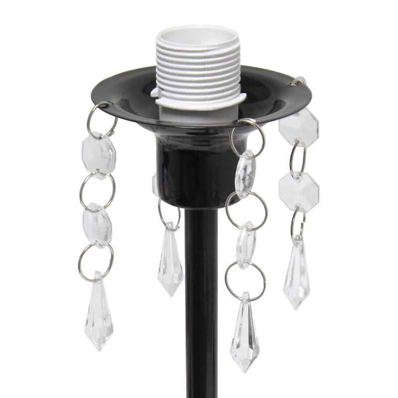 Creekwood Home 17.25" Contemporary Crystal Droplet Table Lamp - 17.25
