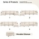 preview thumbnail 4 of 150, Corduroy Sectional Sofa with Removable Ottomans & Ultra-soft Cushions for Living Room & Bedroom