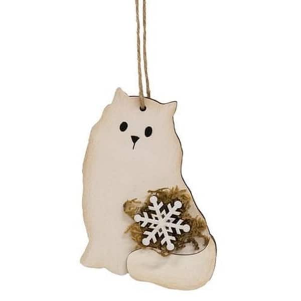 Snowy Snowflake Cat Ornament 4" high by 3" wide Bed Bath & Beyond