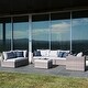 preview thumbnail 3 of 8, Corvus Sevilla Grey Wicker 7-piece Outdoor Sofa Set