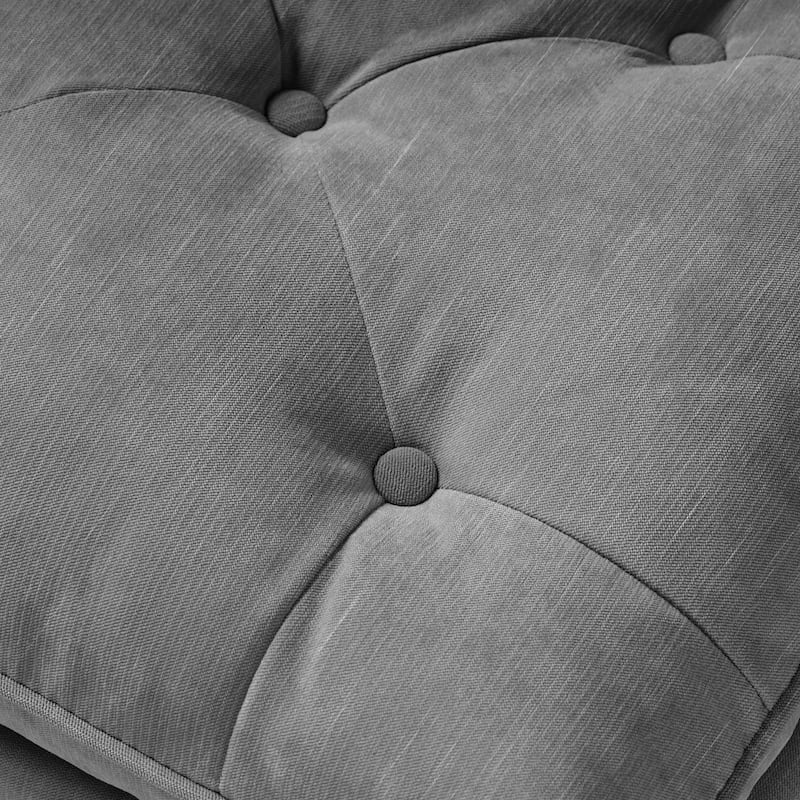 Jeremy Modern Tufted Fabric Pillow Top Ottoman by Christopher Knight Home