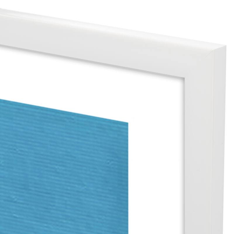 SAFAVIEH Raimunda Day At Sea Hand Painting, 28 x 28, Framed Wall Art - Blue/White