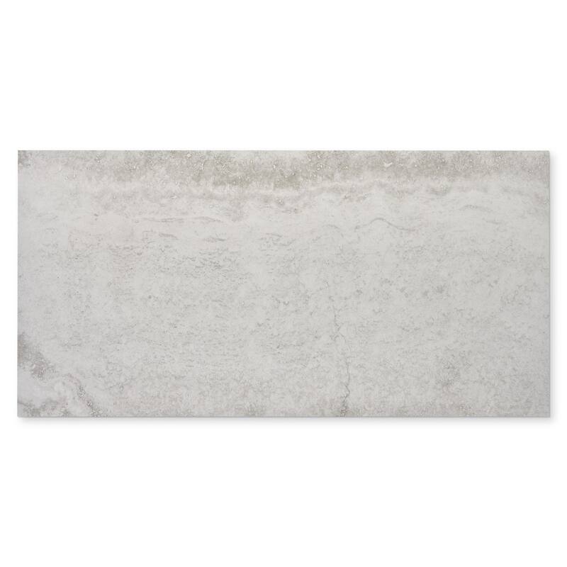 Tufo 12" x 24" Glazed Porcelain Wall and Floor Tile - White Matte - 12 in. x 24 in.