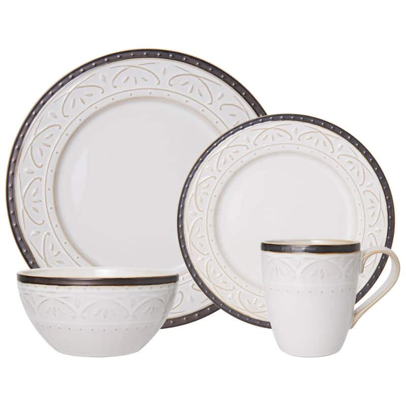 Pfaltzgraff Promenade Scroll 16-Piece Dinnerware Set, Service for 4