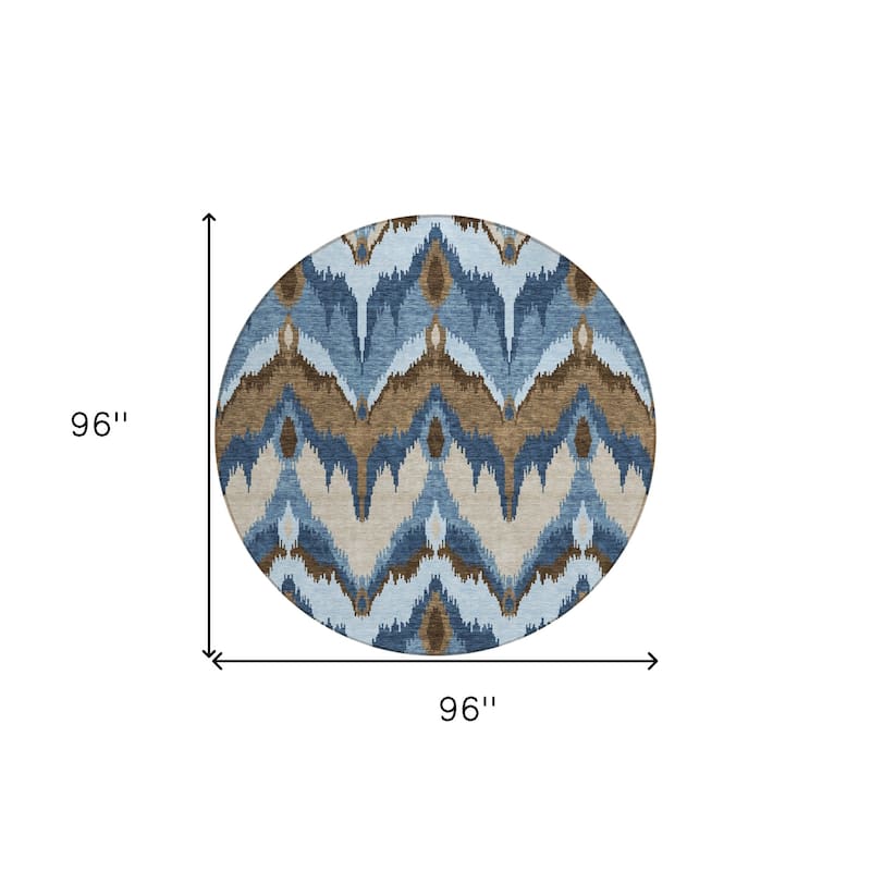 HomeRoots Ikat Transitional Rectangle Outdoor Rug