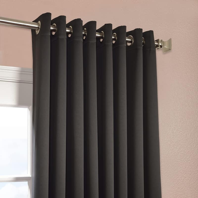 Exclusive Fabrics Extra Wide Room Darkening Grommet 84-inch Curtain (1 Panel) - 100 x 84