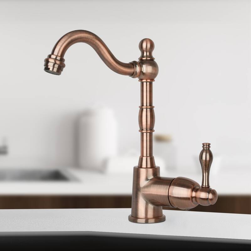 One-Handle Widespread Kitchen Bar Faucet - Antique Copper