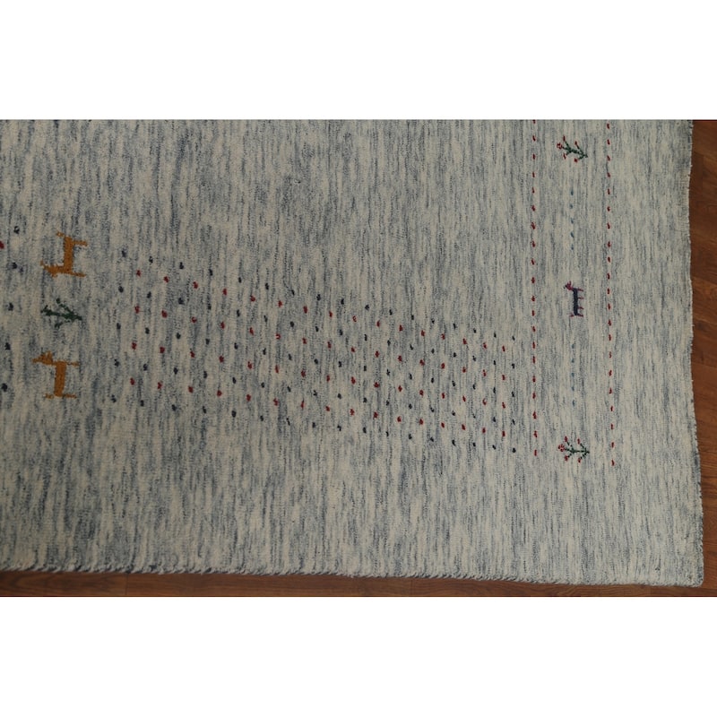 Gabbeh Oriental Area Rug Handmade Wool Carpet - 8'2"x 9'11"
