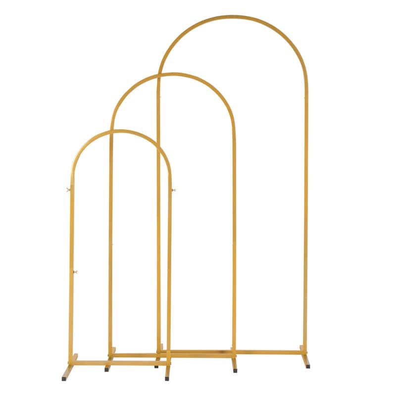 3PCS Gold Wedding Arbor - Gold