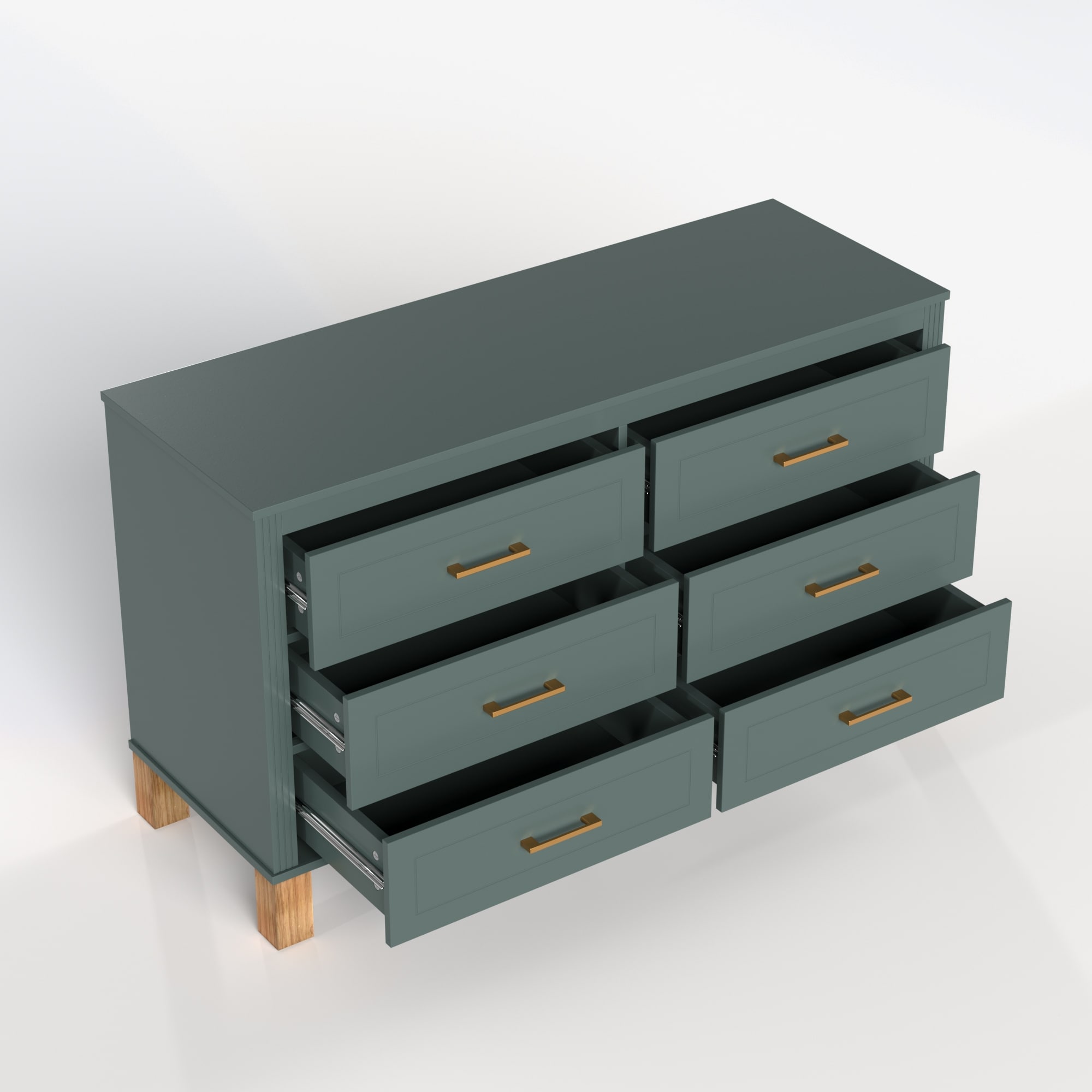 modern dresser gray Carissa lined top drawer Furniture of America Quill Light