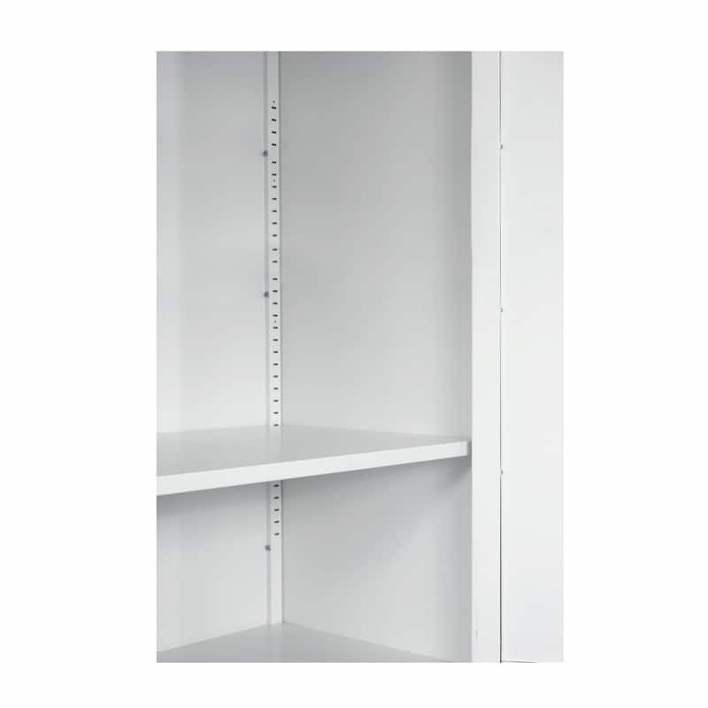 60" Tall Metal Wardrobe Cabinet - 2-Door Closet with Hanging Rod, Shelf, and Drawer