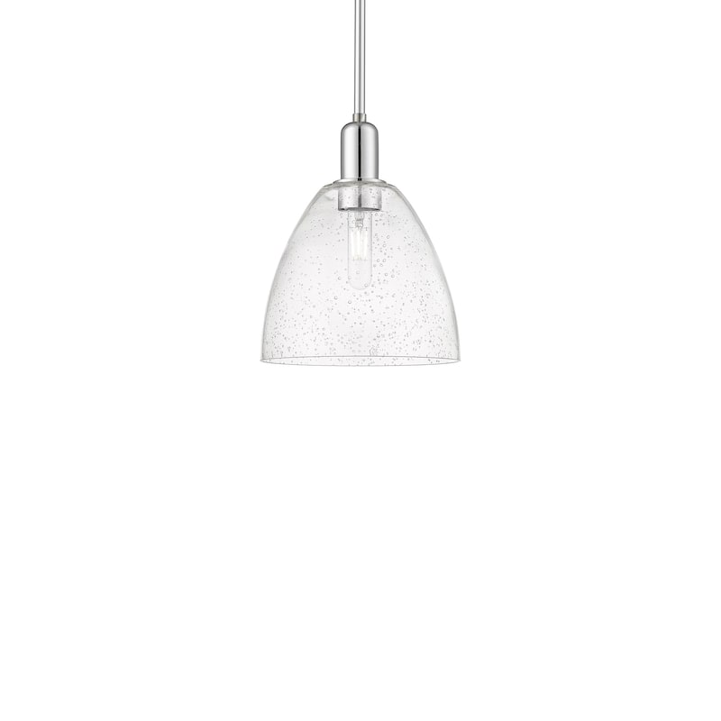 Innovations Lighting 716-1S-13-9 Bristol Pendant Bristol 9" Wide Mini - Polished Chrome / Seedy