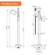 preview thumbnail 12 of 12, Freestanding Tub Faucet With Hand Sprayer Floor Mount Roman Bathtub Faucet Modern Waterfall Tub Filler Trim With Handheld Showe
