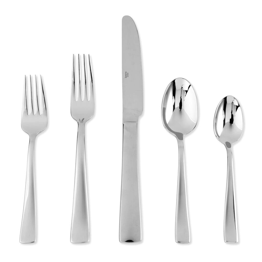 UPware 20-Piece 18/8 Stainless Steel Serene Flatware Set, Service for 4