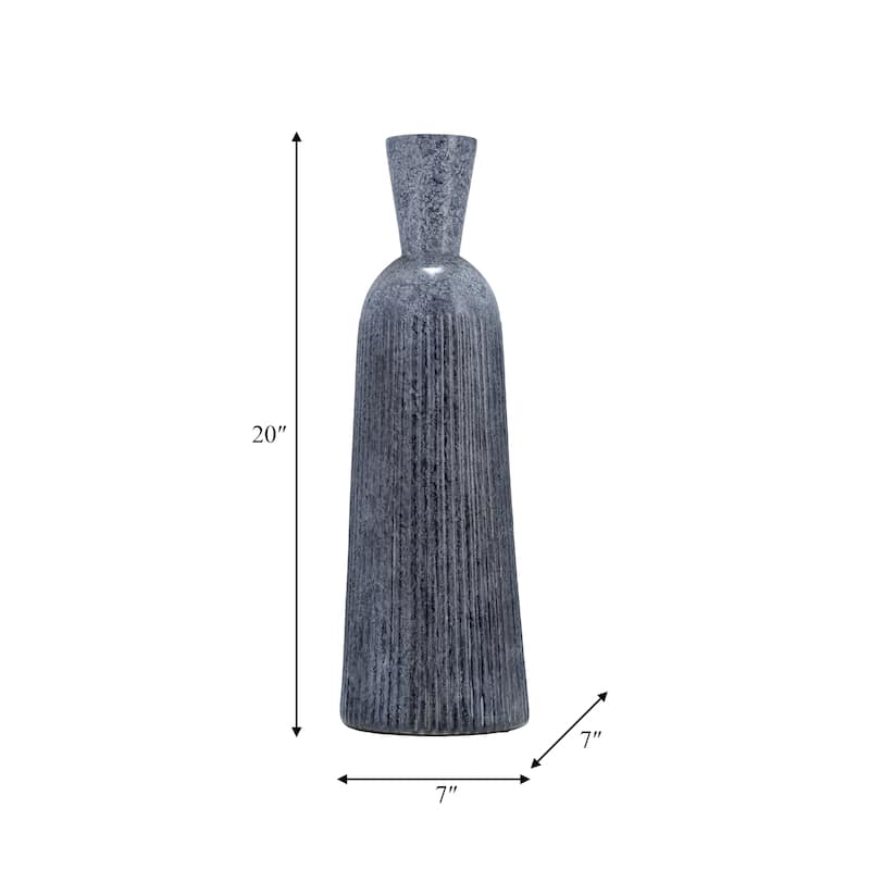 Sagebrook Home Grooved Glass Vase