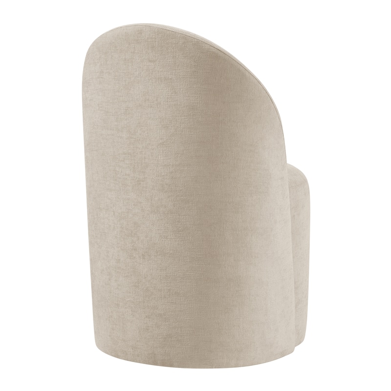 NPD Furniture Cabrina Chenille Dining Chair with Casters