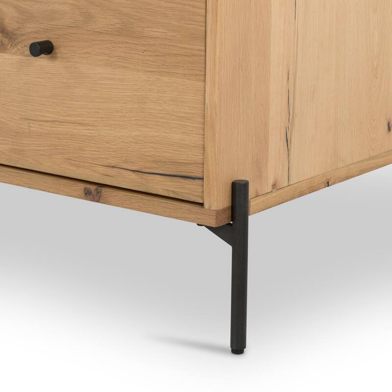 Larry Executive Desk-Light Oak Resin