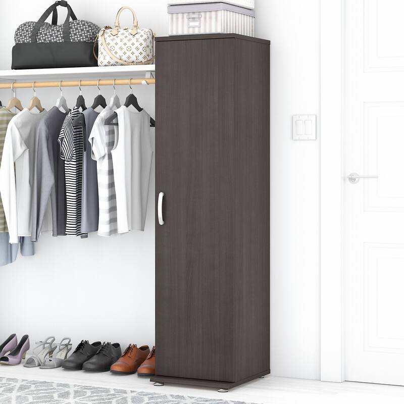 Universal Narrow Clothing Storage Cabinet by Bush Business Furniture - Storm Gray