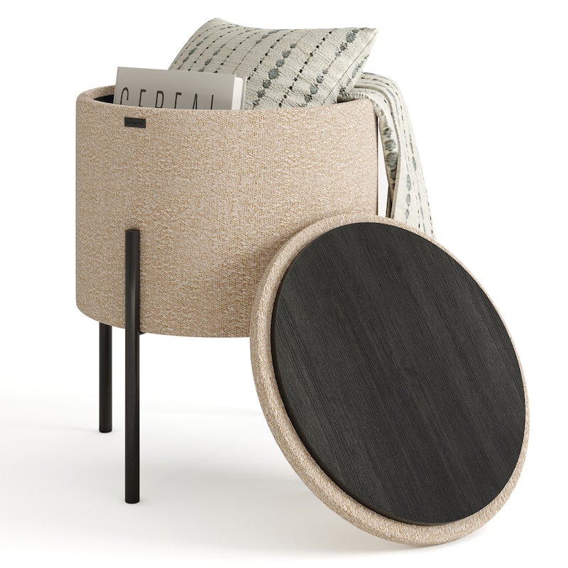 Empyrean Round Ottoman with Storage