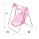 preview thumbnail 4 of 7, Badger Basket Doll Swing with Portable Carrier Seat - Pink/Gingham