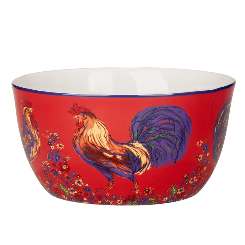 Certified International Morning Rooster Deep Bowl - 11" Diam x 5.5"