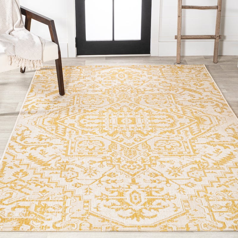 JONATHAN Y Charleston Medallion Indoor/Outdoor Area Rug