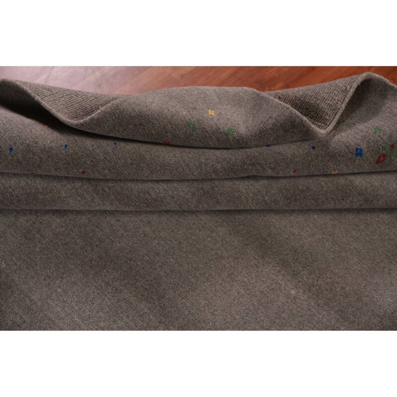 Tribal Gabbeh Indian Area Rug Handmade Bedroom Wool Carpet - 8'0" x 9'10"