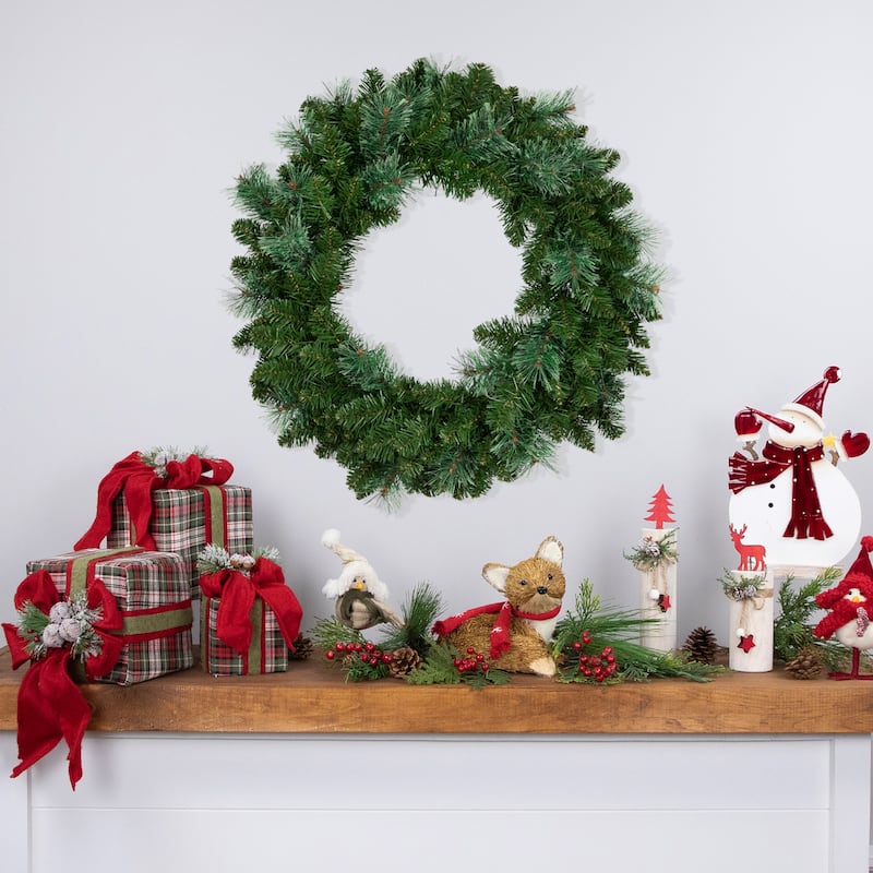 Cashmere Mixed Pine Artificial Christmas Wreath - 24" - Unlit