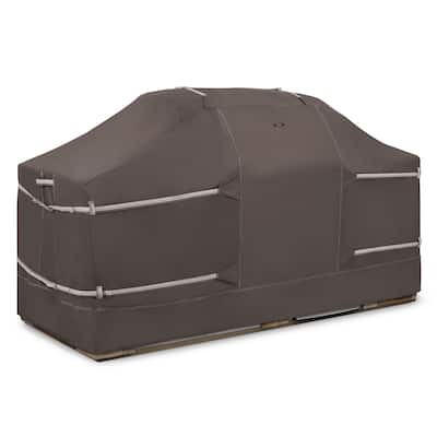 Classic Accessories Ravenna Water-Resistant BBQ Grill Cover for Island with Center Grill Head