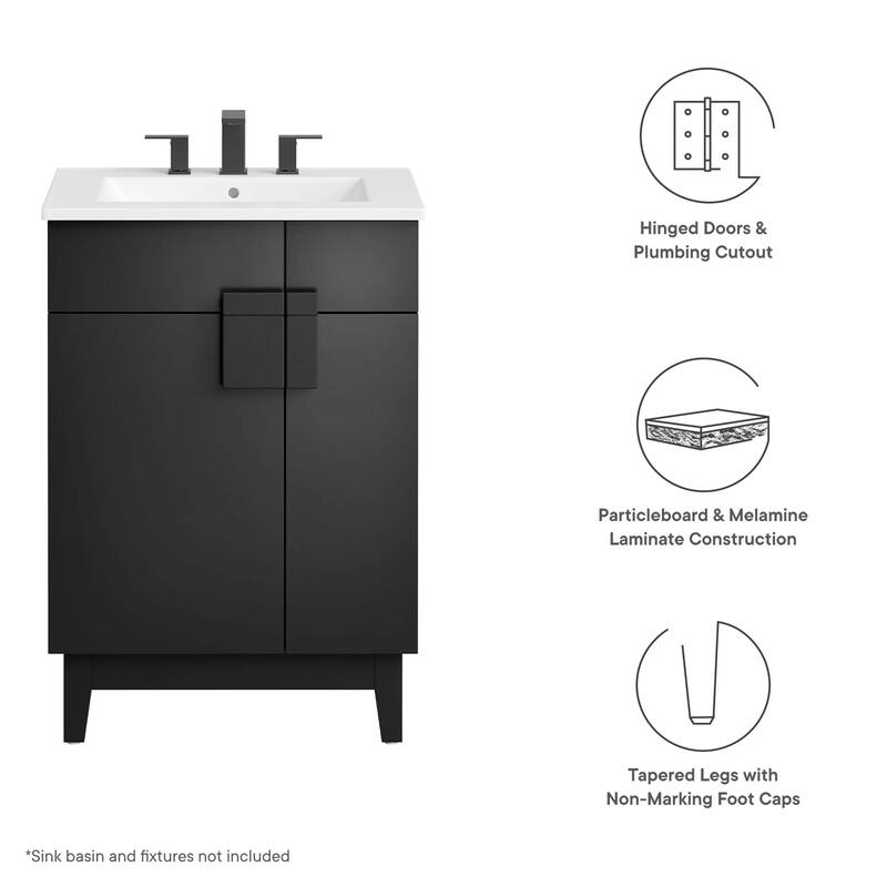 Miles 24" Bathroom Vanity Cabinet (Sink Basin Not Included) - 24