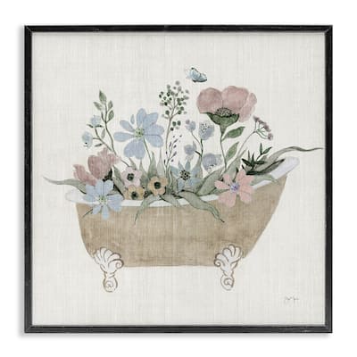 Stupell Rustic Botanicals in Tub Framed Giclee Art Design By Janet Tava