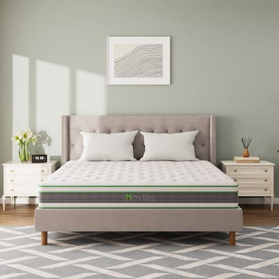 Novilla 10-inch Hybrid Innerspring Mattress with Gel Memory Foam