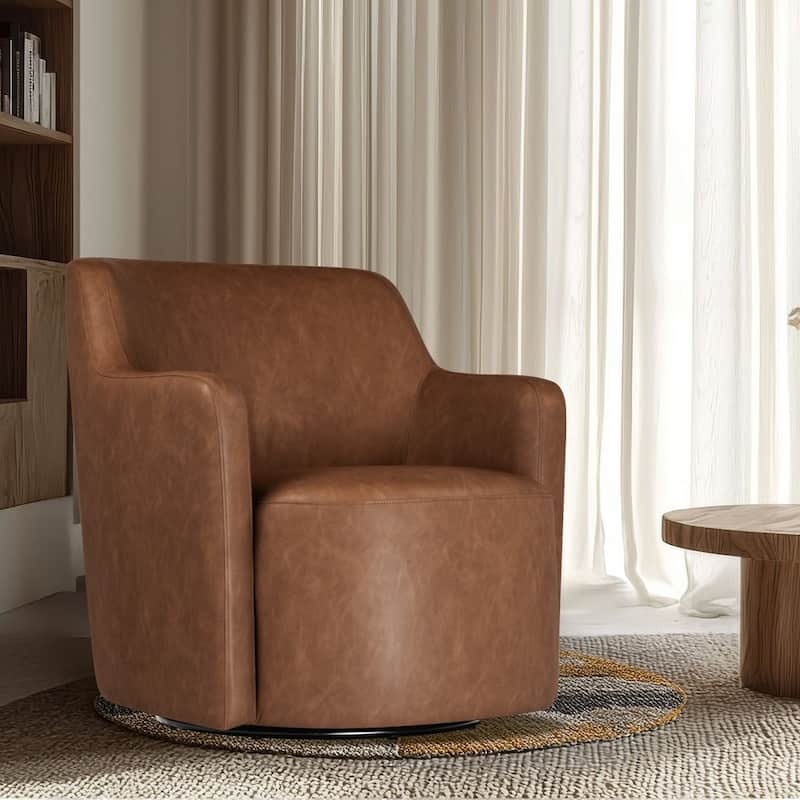 HomePop Upholstered Swivel Accent Chair