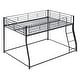 preview thumbnail 9 of 11, Metal Full XL Over Queen Floor Bunk Bed with Sloping Ladder, Space-Saving Design, Black