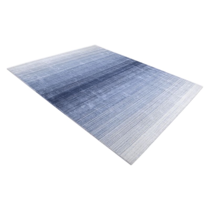 Overton Handmade Modern Contemporary Striped Area Rug