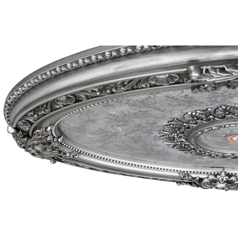 Golden Rocaille Oval Chandelier Ceiling Medallion