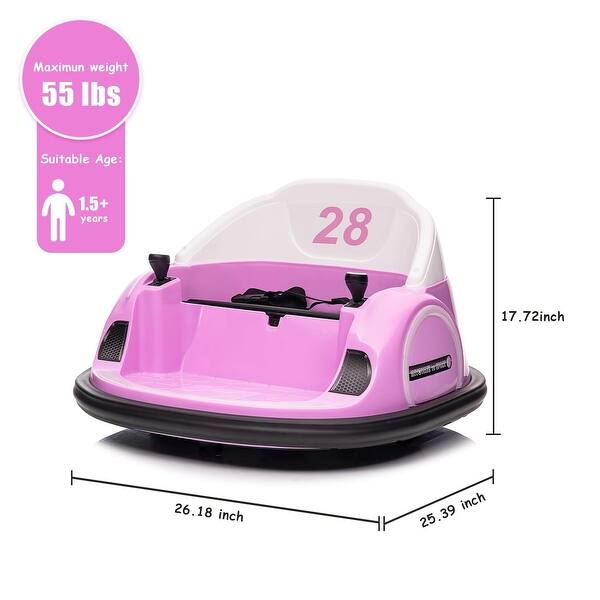 dimension image slide 4 of 5, 12V Kids Ride On Bumper Car Toddlers Electric Bumping Car
