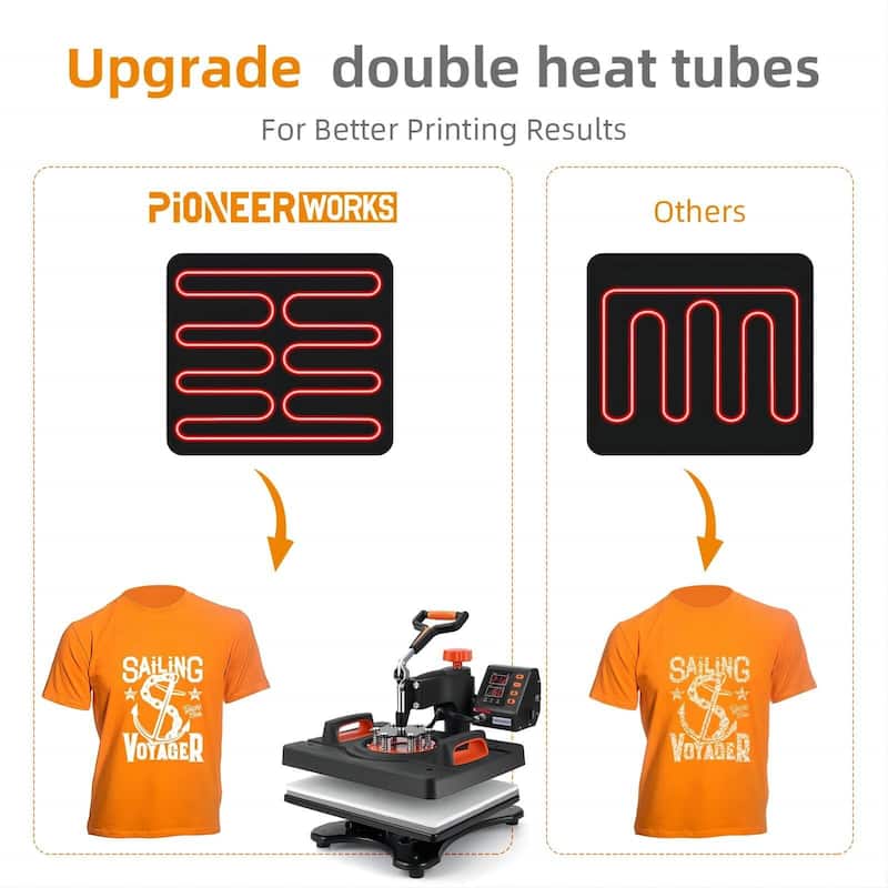 Heat Press Machine, 12" X 15" Professional Sublimation Machine, 6 in 1 Heat Press Machine for T-Shirts